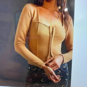 NWOT BBDakota Ribbed Corset Top